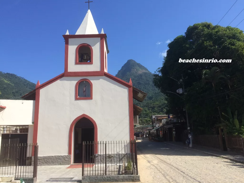 Historic São Sebastião Church in Vila do Abraão, Ilha Grande